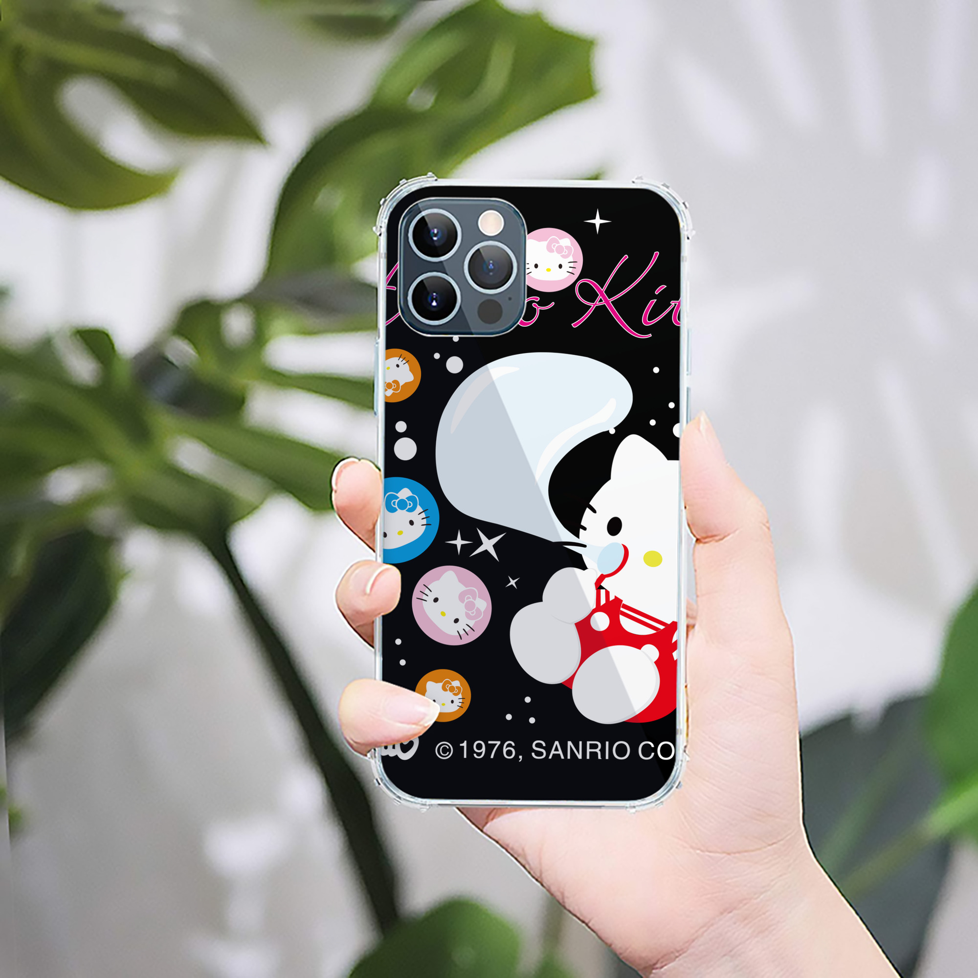 （画像用） Hello Kitty ハローキティ 【iPhone 12シリーズ対応】透明スマホケース（クリアソフトケース）